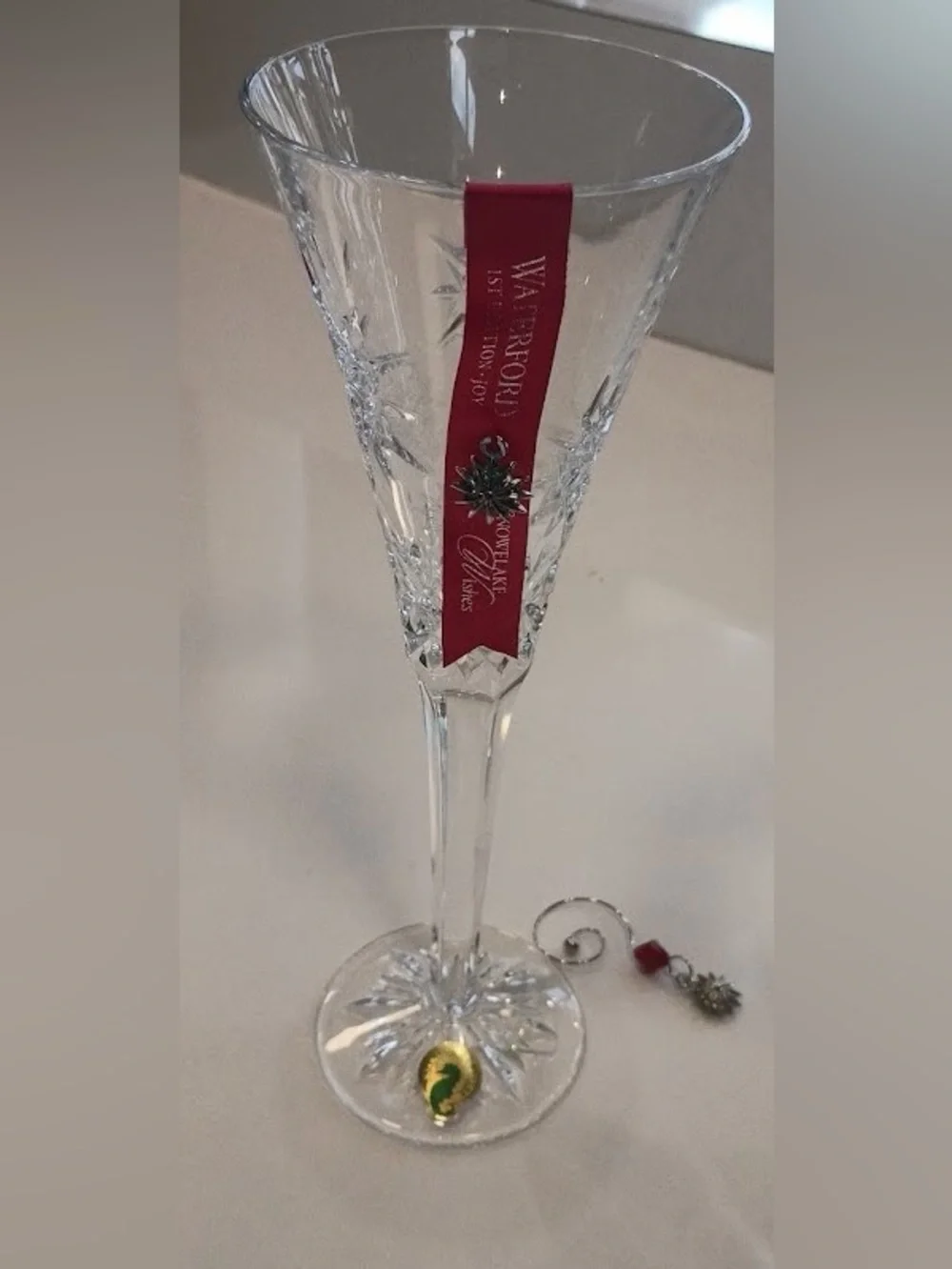 Waterford Snowflake Wishes Joy Crystal Flute, NEW